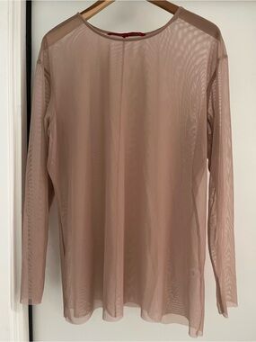 Universal Standard Long Sleeve Sheer Blush Top